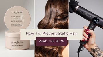 Neal & Wolf HYDRATE Moisture Mask and HERO Hair Dryer with shiny glossy hair
