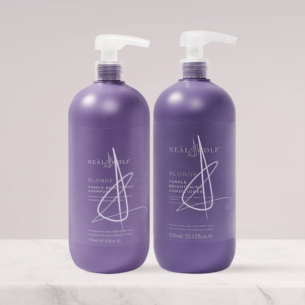 Blonde Brighten & Tone Purple Shampoo & Conditioner 950ml Duo