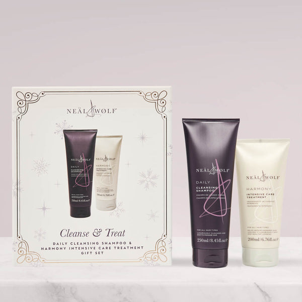 CLEANSE & TREAT Collection Daily Shampoo & Harmony Treatment Gift Set