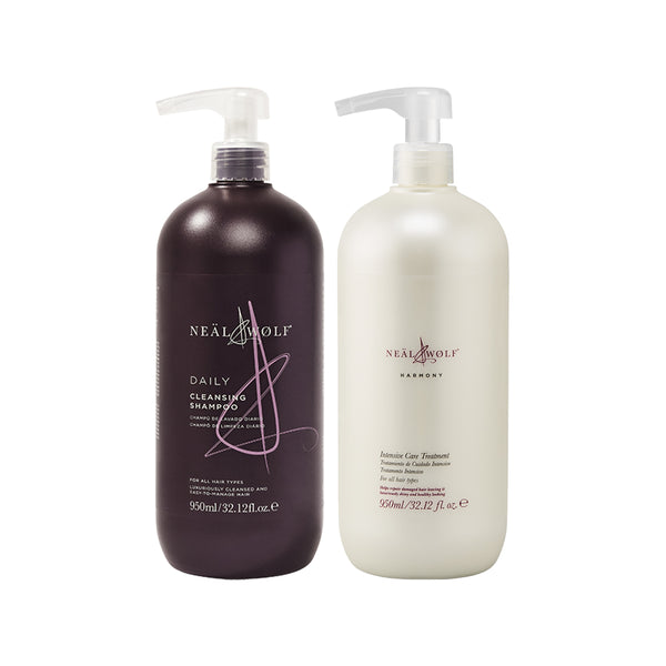 Cleanse & Treat Daily Shampoo & Harmony Treatment 950ml Duo