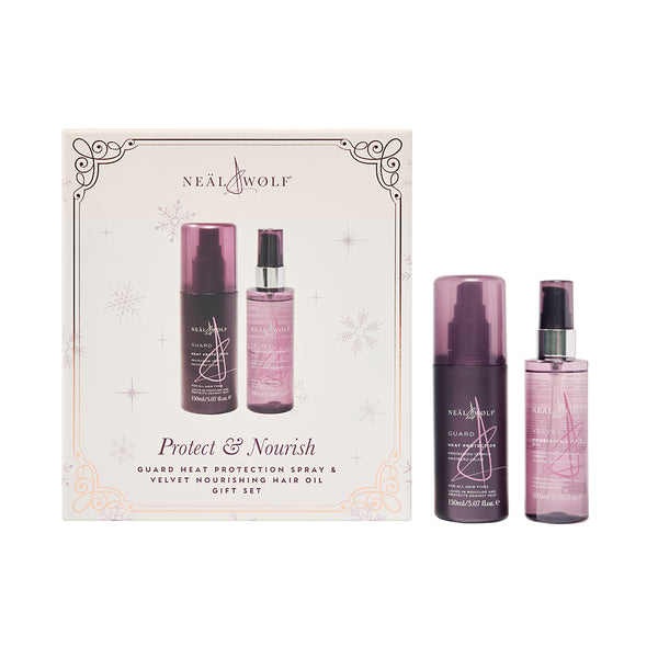 PROTECT & NOURISH Collection Heat Protection Spray & Nourishing Hair Oil Gift Set
